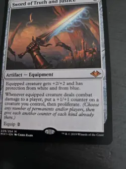 MTG Magic Sword Of Truth And Justice 229 Mh1 M EN KARTE CARD SPECIAL ART Tcg - Image 4