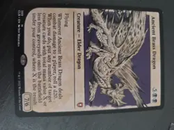 MTG Magic Ancient Brass Dragon 389 Clb R M EN KARTE CARD FULL SPECIAL ART Tcg - Image 1