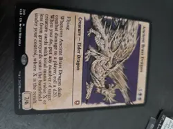 MTG Magic Ancient Brass Dragon 389 Clb R M EN KARTE CARD FULL SPECIAL ART Tcg - Image 2