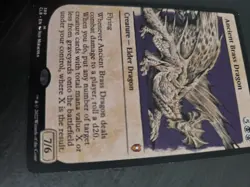 MTG Magic Ancient Brass Dragon 389 Clb R M EN KARTE CARD FULL SPECIAL ART Tcg - Image 3