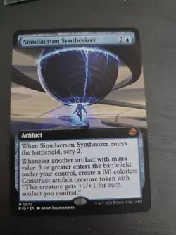 MTG Magic Simulacrum Synthesizer M 0071 Big EN KARTE CARD FULL SPECIAL ART Tcg - Image 1