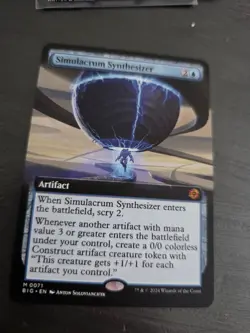 MTG Magic Simulacrum Synthesizer M 0071 Big EN KARTE CARD FULL SPECIAL ART Tcg - Image 2