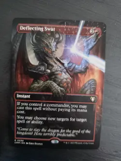 MTG Magic Deflecting Swat R 0698 Cmm Dragon EN KARTE CARD FULL SPECIAL ART Tcg - Image 4