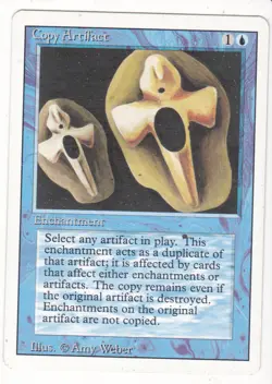 x1 Copy Artifact REVISED MAGIC MTG ENGLISH 1994 EX-NM VINTAGE ! - Image 1