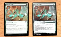 MTG Magic: 2 X Gruner Zorn / Rancor, DEUTSCH, Nearmint - Image 1