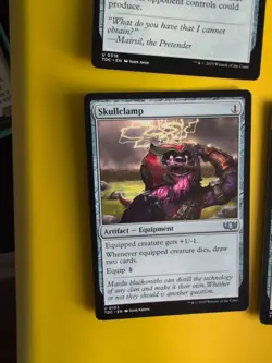 Skullclamp,sol ring,lightning greaves,fellwar stone Magic the Gathering 4 Card. - Image 2