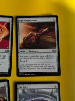 Skullclamp,sol ring,lightning greaves,fellwar stone Magic the Gathering 4 Card. - Image 5