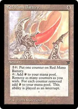 Magic MTG - Red Mana Battery - Legends - EXC - EN - Image 1