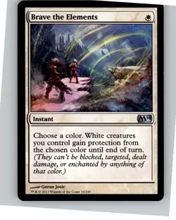 MTG Brave the Elements U Magic 2014 (M14) 10 2014 LP Magic The Gathering - Image 1