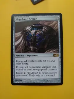 Magebane Armor Rare Artifact Equipment MTG Card. Core set 2010 M10 - Image 1