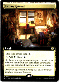 Urban Retreat (Extended Art) 0283 (RARE) MTG Spider-Man (SPM) NM/M Non Foil - Image 1