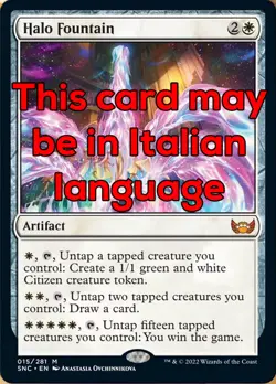 MTG HALO FOUNTAIN PORTUGUESE EXC - FONTANA DI NIMBO 15 - SNC - MAGIC - Image 1