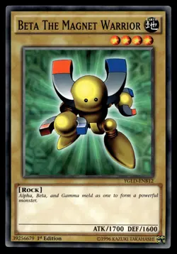 BETA THE MAGNET WARRIOR YGLD-ENB12 COMMON YUGI'S LEGENDARY DECKS YU-GI-OH - Image 1