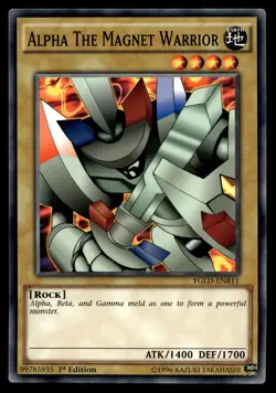 ALPHA THE MAGNET WARRIOR YGLD-ENB11 COMMON YUGI'S LEGENDARY DECKS YU-GI-OH - Image 1