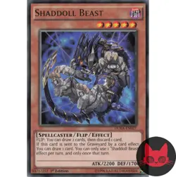Yugioh Shaddoll Beast DUEA-EN027 Rare 1st Edition NM - Image 1