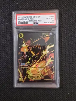Portgas D Ace SP ST13-011 Parallel Legacy of The Master One Piece PSA 10 GEM MT - Image 1