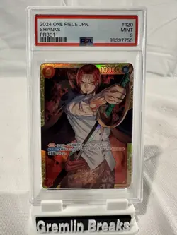 2022 One Piece Romance Dawn OP01-120 Shanks SEC PSA 9 PRB01 - Image 1