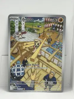 Pokemon TCG Timburr 183/167 Illustration Rare Holo Twilight Masquerade Card - Image 1