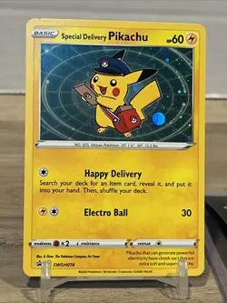 Special Delivery Pikachu SWSH074 SWSH: Sword & Shield Promo Cards Holo - Image 3