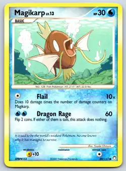 Magikarp - DP Mysterious Treasures 89/123 Vintage Pokemon Card LP - Image 1