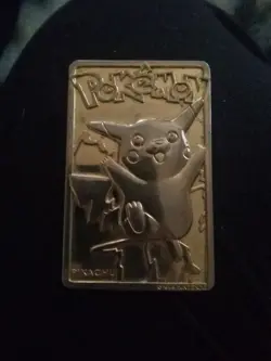 1999 Pokemon Burger King Pikachu 23K Gold Plated Limited Edition Card - Image 1
