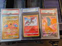 Pokemon TCG Charizard V, Kingambit, Kleavor 3 Graded Cards - Image 1