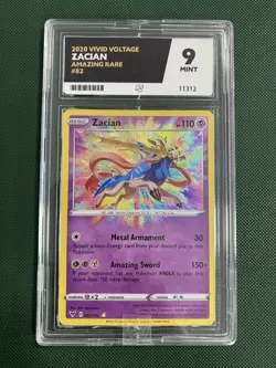 ACE 9 Zacian 082/185 AMAZING RARE Pokemon TCG Card Vivid Voltage - Image 1
