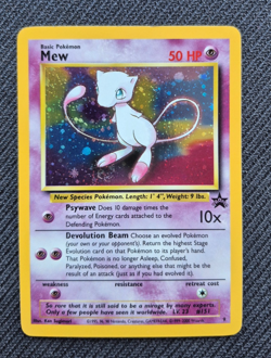 Pokemon Card Mew WOTC Black Star Promo #9 Holo LP Swirl - Image 1