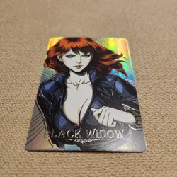 Black Widow Marvel Avengers Goddess Anime Waifu Holo Card Carddass Masters #17 - Image 4