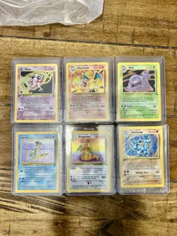 Six Holographic Pokemon Trading Cards That Are Gently Used. See Photos - Image 1