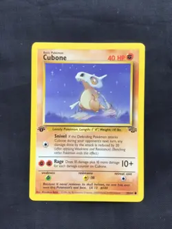 Pokemon Cards: Jungle 1st Edition Common: Cubone 50/64 - Image 1