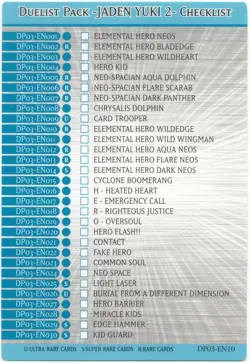 Yu-Gi-Oh! Duelist Pack 3 - Jaden Yuki 2 (DP03) - Checklist & ALL Strategy Cards - Image 3