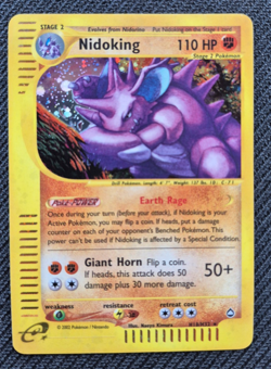 Pokemon Card Nidoking H18/H32 Aquapolis Holo LP - Image 1