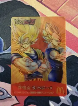 Dragon Ball Z McDonald’s Son Goku & Vegeta Vegito 3D Lenticular Promo Card Japan - Image 1