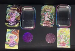 8x Prismatic Evolutions Mini Tins FULL set, Art -NO CARDS Empty - Image 2