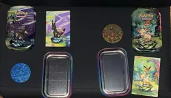 8x Prismatic Evolutions Mini Tins FULL set, Art -NO CARDS Empty - Image 4