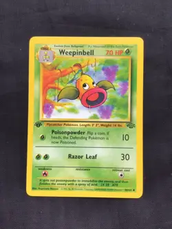 Pokemon Cards: Jungle 1st Edition Uncommon: Weepinbell 48/64 - Image 1
