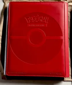 Ultra Pro Pokemon TCG Charizard 9 Pocket Leather Binder Red 360 Card Capacity 🔥 - Image 3