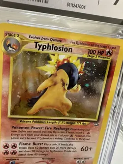 CGC 9 MINT Typhlosion 2000 Neo Genesis 17/111 Holo SWIRL Pokemon Card - Image 2