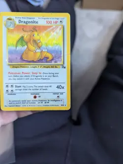Pokemon TCG Dragonite 4/62 Fossil Unlimited Rare Holo Pokemon Card WOTC - Image 3