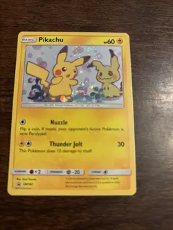 Pokemon Pikachu TCG Sun & Moon SM162 Holo Promo Card - Image 1