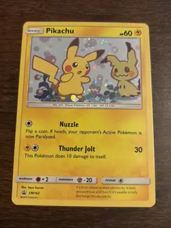 Pokemon Pikachu TCG Sun & Moon SM162 Holo Promo Card - Image 3