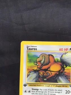 Pokemon Cards: Jungle 1st Edition Uncommon: Tauros 47/64 - Image 2