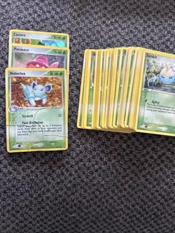POKEMON Cards Grass Energy 41, 3 Holo Common & Uncommon Cards, Lightly Used - Image 1