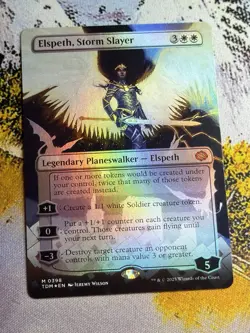 Elspeth, Storm Slayer - Extended Art Foil TDM NM MTG M 0398 Looks So Mint!! - Image 4