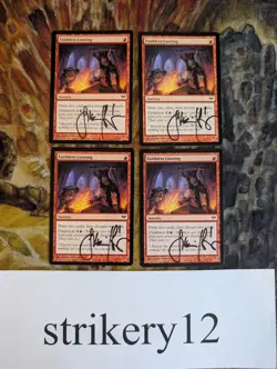4x Faithless Looting - Dark Ascension - Signed by Gabor Szikszai - MTG - Image 1