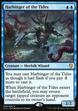 Magic the Gathering MTG Harbinger of the Tides (85) Commander 2017 LP - Image 1
