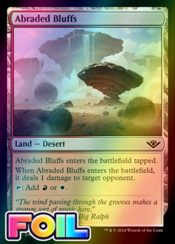 x1 Abraded Bluffs OTJ MTG 251 FOIL COMMON M/NM 1x - Image 1