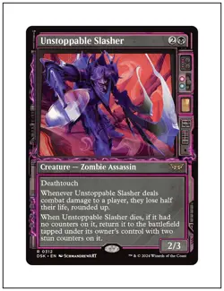 1x Unstoppable Slasher, Showcase Art, Magic MTG NM - Image 1