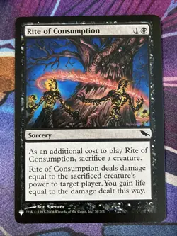 Rite of Consumption (x1) MTG The List - Mystery Booster 2 - Image 1